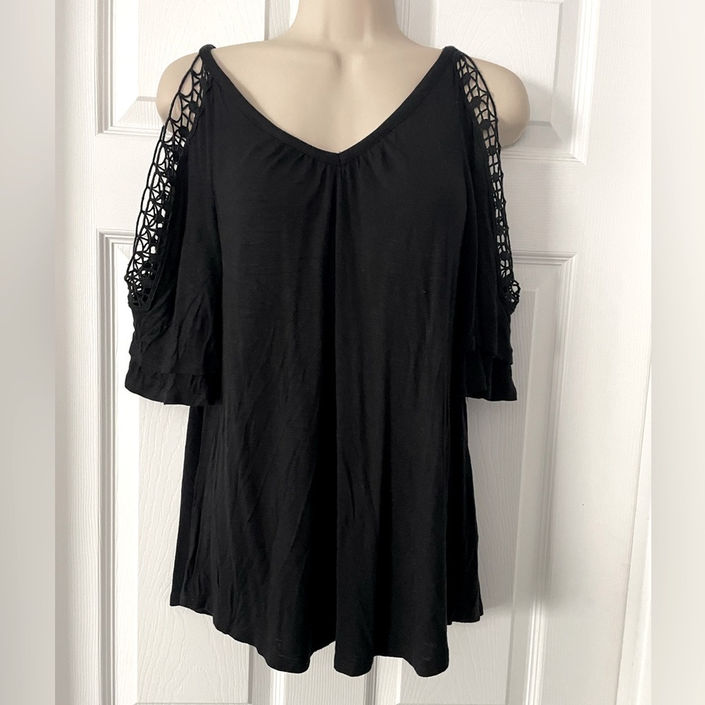 Maurices Black cold Shoulder Top